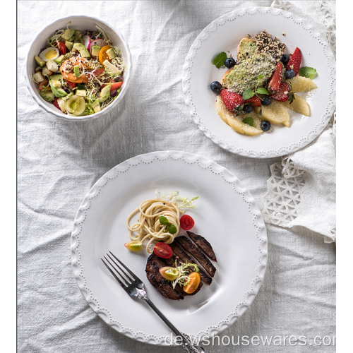 Neuer Stil geprägter Großhandel Porzellan-Abendessen-Set